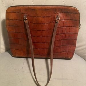 Enzo Faux Croc Leather Bag
